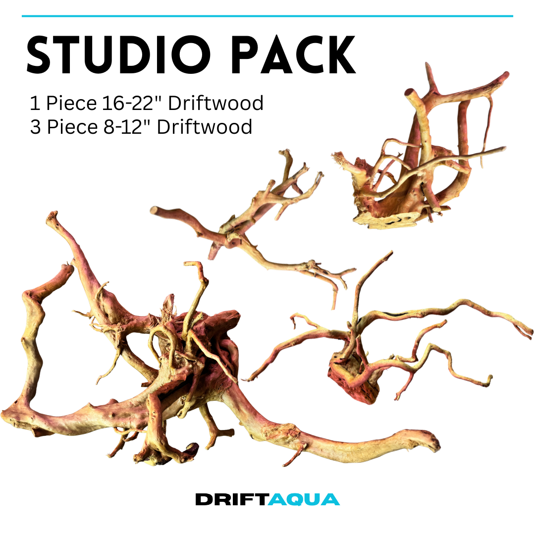 Driftwood set for aquarium with 3 small and 1 large piece of wood